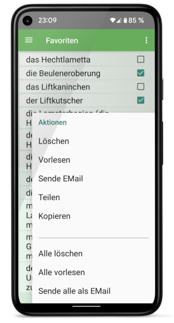 Wortspiel App (basic) - Navigation